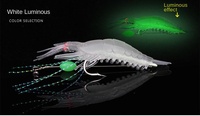 Leurre souple artificiel en plastique lumineux pour la pêche en eau salée, hameçons, émerillons, montages Sabiki pour la pêche au fond, matériel de pêche