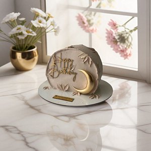 ของตกแต่งเค้กวันเกิดรูปพระจันทร์สีทองอะคริลิคพร้อมน้ำผึ้งและของหวานสำหรับงานเลี้ยงวันเกิด - Product Image 3