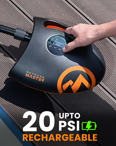 Pompe à air électrique portable rechargeable 20 PSI pour planches à pagaie, kayaks et ailes de planche à voile - Product Image 2
