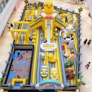 Gran castillo inflable hinchable con gorila saltar con aire para niños parque de juegos Little Yellow Duck Naughty Castle - Product Image 2