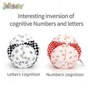 Jollybaby - Pelota de Peluche Personalizada para Bebés, Juguete Educativo Temprano, Pelota de Tela Cognitiva Reversible, Suave y de Peluche - Product Image 3