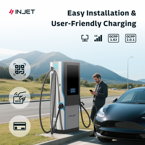 INJET 32 Zoll Werbedisplay 60KW 240KW 320KW Elektrofahrzeug DC-Schnellladestation Neue APP-Steuerung für Gewerbliche Nutzung - Product Image 4