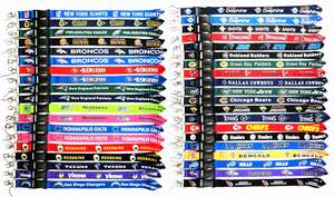 Cordón de poliéster Premium de 2 caras <span class=keywords><strong>NFL</strong></span> Logo 32 equipos de fútbol llavero Correa desmontable accesorio para cámara de teléfono móvil hecho en EE. UU. - Product Image 6