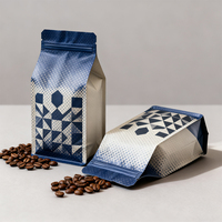 Sacs d'emballage pour café et champagne, recyclables, à fond carré, avec fermeture éclair, impression en héliogravure, impression personnalisée, pack de soins