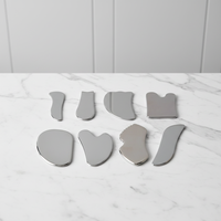 Ensemble d'outils de massage Gua Sha en métal avec logo personnalisé, en acier inoxydable 304, planche Gua Sha pour le visage