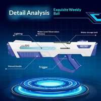 Nouveau pistolet à eau électrique en plastique grande capacité, à tir rapide, haute pression, technologie tendance, jouet aquatique pour enfants à aspiration d'eau