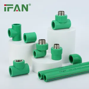 IFAN Water Tube Connector Plumbing PPR Pipe Fitting Plastic Injection Thread Pipe Fitting Elbow Coupling Adapter PPR Fitting