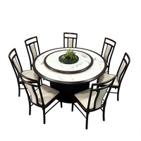 Ensemble de table et de chaises de salle à manger électriques modernes de qualité supérieure avec sièges rembourrés pour les repas en famille