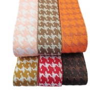 Sangle en Polyester de 38mm d'usine pour bracelet de guitare, ruban Jacquard à pied-de-poule pour sangle de sac