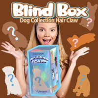 Pince à cheveux personnalisée en acétate, collection chiens, style tendance, boîte surprise, modèles Labrador et Teckel, pour cadeaux de filles