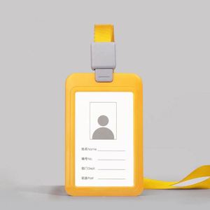 Vertical Plastic Candy Color <b>Id</b> Card <b>Holder</b> with Lanyard Office Schools Identity Badge <b>Holder</b> - Product Image 1