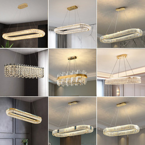 Lampadario luci di cristallo matrimonio e sospensioni lampade da <span class=keywords><strong>cucina</strong></span> scala da pranzo decorazione vetro lampadario lungo - Product Image 4