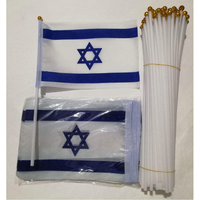 Promotion en gros de drapeaux à main en tissu 100 % polyester de haute qualité, conception personnalisée, pour événements, affichage extérieur