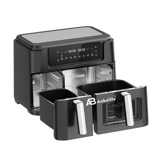 <span class=keywords><strong>Friteuse</strong></span> à air Anbolife 10L à double panier, grande capacité, 2400W haute puissance, écran tactile, contrôle numérique avec 6 préréglages et menus rapides - Product Image 3