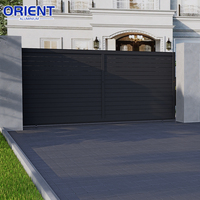 Puertas Correderas Automáticas Residenciales de Alta Calidad, Puerta de Valla de Aluminio, Puerta Abatible para Peatones