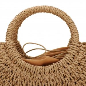 Sacs à Main Tisses Blancs Pour Femmes Fourre Tout Haute Qualité Sac Avec Fermeture Eclair Grossistes De Plage En Paille - Product Image 3