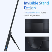 Écran LCD portable de 17 pouces, 2,5K, 500 nits, panneau IPS, laminage complet, 10 points tactiles, USB, cadre en alliage d'aluminium, P3 60 Hz