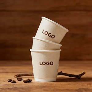 Bicchieri di Carta a Doppia Parete di Alta Qualità per Bevande Calde e Fredde, Biodegradabili, per Amanti del Caffè, Feste e Attività Commerciali - Product Image 1