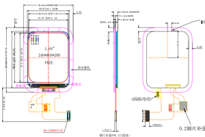 โมดูล AMOLED ขนาด 2.05 นิ้ว จอแสดงผล TFT OLED สำหรับอุปกรณ์สวมใส่ - Product Image 5