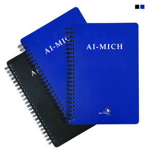 Cuaderno espiral a granel de estudio grabado láser con logotipo de impresión 100 hojas de tapa dura con impresión azul negro de - Product Image 2