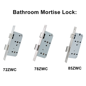 Serratura per <span class=keywords><strong>Porta</strong></span> Euro Mortise Certificata EN12209 in Acciaio Inox Ignifuga con Distanza dal Centro 45mm per Porte del Bagno - Product Image 4