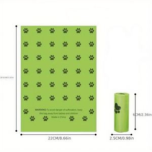 Sacs à déjections pour animaux de compagnie biodégradables et compostables en amidon de maïs, écologiques, avec étiquette personnalisée - Product Image 2