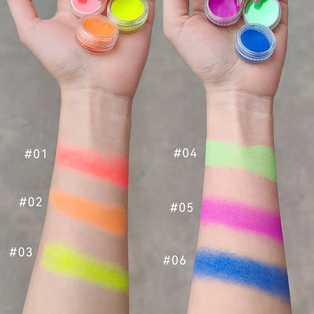 Desain baru Neon Eye Shadow pigmen tinggi bubuk longgar grosir pigmen tinggi warna-warni Eye Shadow Makeup PigmentPowder