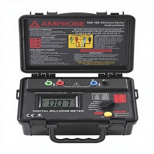 แอมโพรบ MO-100 มิลลิโอห์มมิเตอร์แบบพกพา เครื่องทดสอบความต้านทานต่ำแบบสี่ขั้ว แม่นยำ ใช้พลังงานจากแบตเตอรี่ 100 ก้อน - Product Image 1