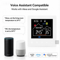 Termostato de Pared Moderno con Pantalla Táctil, Ahorro de Energía, Programable, Control por WiFi con App Tuya para Calefacción Eléctrica/de Piso/Caldera