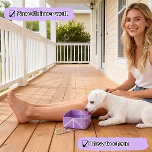 Bol carré pliable en silicone pour chien, 5 couleurs - Portable pour les voyages, la randonnée et le camping avec logo personnalisable - Product Image 2