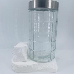 Vente en gros <span class=keywords><strong>de</strong></span> bocaux hermétiques transparents à grille carrée <span class=keywords><strong>de</strong></span> 500ml avec couvercles en métal pour le stockage des aliments - Product Image 3