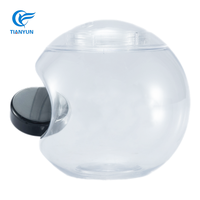 Tasse en plastique transparente réutilisable créative de dessin animé d'été avec paille pour une utilisation de jus de smoothie