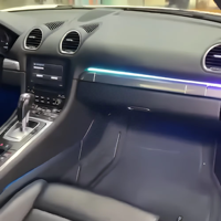 Kit d'éclairage d'ambiance intérieur de voiture Xenplus Dynamic Rainbow 10 LED avec contrôle par application pour Porsche 718 2016-2023, accessoires de mise à niveau