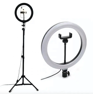 LED Selfie Ring Light for Makeup & Live Streaming Portable 10-Inch Dimmable 5V 13W with Phone Holder - Product Image 1
