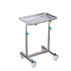 Adjustable Height Stand up <b>Desk</b> Hospital Medical Mobile Computer Workstation Cart Trolley with Monitor Mount - Product Image 6