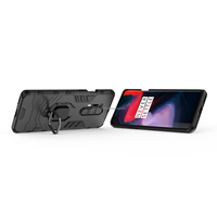OnePlus 8 Pro-Coque robuste à double couche avec support magnétique pour voiture-Barre de protection pour pare-chocs avec anneau métallique