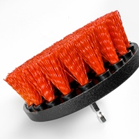 Brosse de nettoyage multi-usages DB010 Premium à poils torsadés, rigide moyenne, avec tige hexagonale de 1/4 po pour nettoyeur électrique, idéale pour les jantes de voiture
