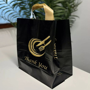 Biểu Tượng Tùy Chỉnh Cảm Ơn Bạn Nhựa Takeout Túi Vòng Lặp Xử Lý Kích Thước Lớn Mềm Tàu Sân Bay Nhựa Takeaway Túi Cho Nhà Hàng - Product Image 3