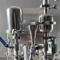 Mélangeur émulsifiant sous vide à levage hydraulique avec contrôle PLC, 10L, pour la production de crèmes cosmétiques, onguents, lotions et gels