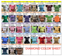 Nouveau bricolage ours en diamant en peluche ensemble avec strass bricolage diamants faits à la main 8/18/23/33/53/75/100cm ours Violent
