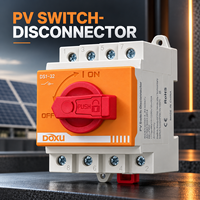 Interrupteur isolateur 32A 1200V DC pour système solaire photovoltaïque, interrupteur de déconnexion sur rail DIN pour application photovoltaïque
