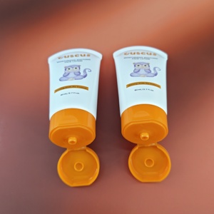 Tube souple vide de 50 ml et 80 ml pour cosmétiques OEM, emballage de crème BB/CC, crème solaire, tube en plastique à extrémité ronde avec bouchon à clapet - Product Image 3