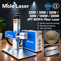 Mesin Penanda Laser Serat 3D 2.5D JPT MOPA M7 untuk Pengukiran Logo Logam Perhiasan