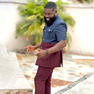 Nouveaux Costumes Safari pour Hommes, Blazers et Smokings de Luxe, Coupe Slim, Revers Droit, Simple Boutonnage, Patchwork, Ensembles 2 Pièces Veste et Pantalon - Product Image 1