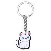 Llavero Localizador de Llaves Electrónico de PVC Suave con Forma de Gato de Dibujos Animados, Ligero, Colgante 2D/3D de Gatito, Coleccionable para Amantes de los Gatos - ¡Venta Caliente!