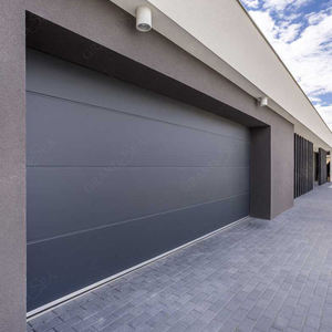 <span class=keywords><strong>Porte</strong></span> de <span class=keywords><strong>garage</strong></span> <span class=keywords><strong>sectionnelle</strong></span> pleine en aluminium noir moderne <span class=keywords><strong>motorisée</strong></span> australienne pour entrée - Product Image 4