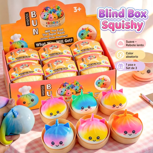 Jouet Squishy Licorne Arc-en-ciel en Gros, Jouet Anti-Stress Simulant un Bouillon de Raviolis pour Soulagement Sensoriel du Stress - Product Image 1