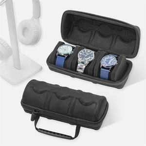 시계 상자 주최자/남성 시계 디스플레이 보관 케이스는 모든 손목시계 및 스마트 시계 최대 50mm 1,2,3,4,5 슬롯 블랙에 적합 - Product Image 4