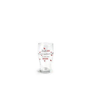 Vaso de Cerveza de 40cl con Diseño de Citas Italianas y Corazones para Amantes de la Cerveza - Product Image 1
