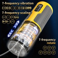 Automatischer Masturbator für Männer mit 7 Stoß-, Rotations- und Leckmodi, LED-Anzeige, Pussy-Stroker, Penispumpe, Sexspielzeug für Männer